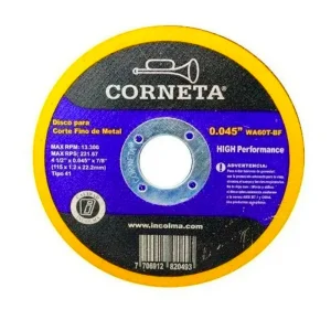 Disco Corneta C/Fino Metal 4.5*0.045*7/8