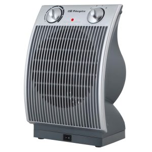 Calefactor de aire Orbegozo FH 6035, 2200 W, 2 niveles de potencia, gris y plata